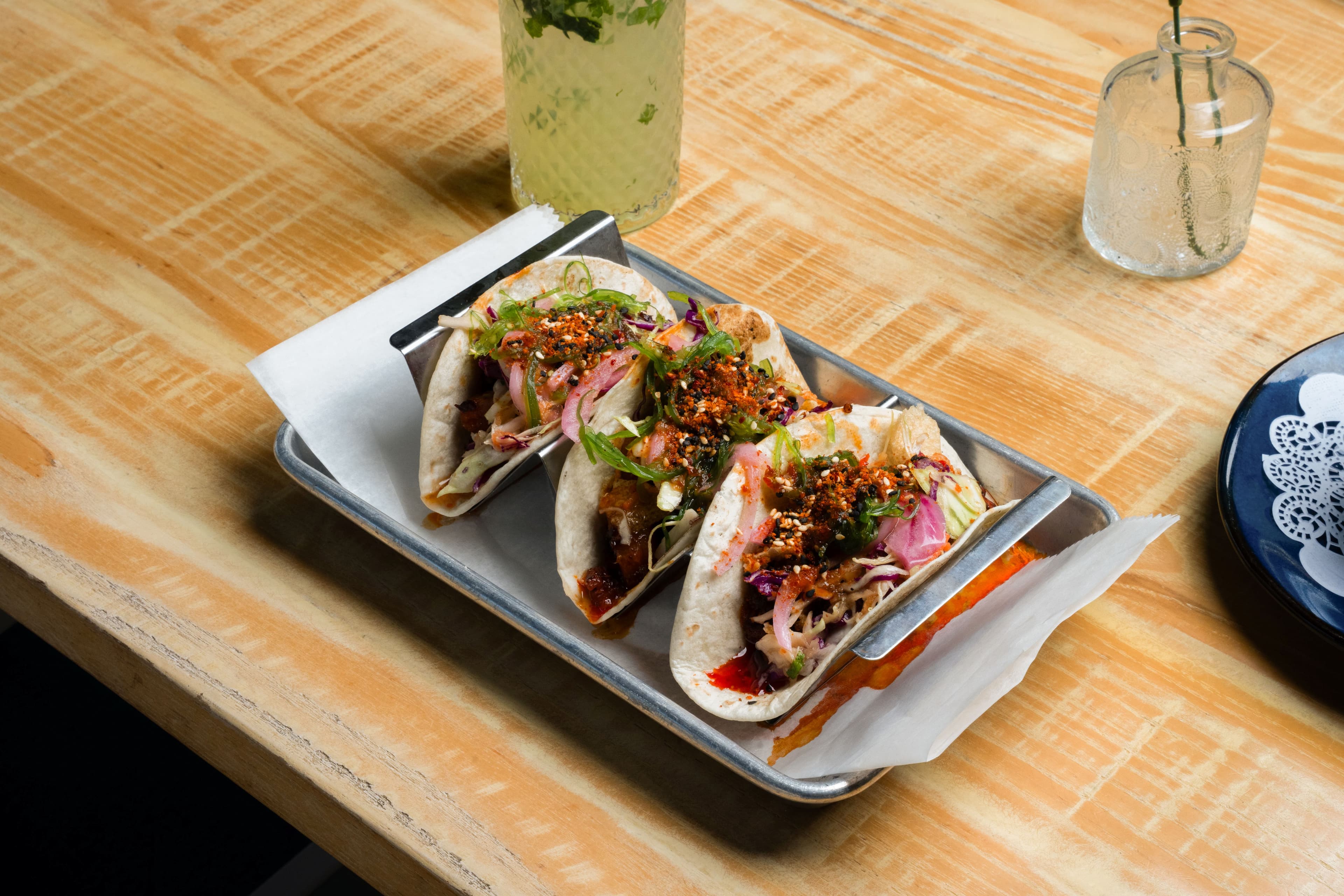 Tuna taco plate at Seaside Oyster Bar